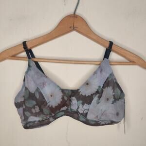 Siella Floral Mesh Bra Morning Dew NWT